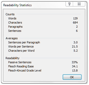 Readability Statistics